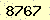 請輸入此驗證碼 : 8767