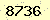 請輸入此驗證碼 : 8736