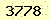 請輸入此驗證碼 : 3778