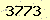 請輸入此驗證碼 : 3773