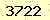 請輸入此驗證碼 : 3722