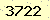 請輸入此驗證碼 : 3722