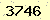 請輸入此驗證碼 : 3746