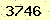 請輸入此驗證碼 : 3746