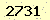請輸入此驗證碼 : 2731