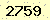 請輸入此驗證碼 : 2759