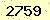 請輸入此驗證碼 : 2759