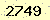 請輸入此驗證碼 : 2749