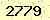 請輸入此驗證碼 : 2779