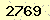 請輸入此驗證碼 : 2769