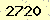請輸入此驗證碼 : 2720