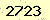 請輸入此驗證碼 : 2723
