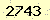 請輸入此驗證碼 : 2743