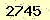 請輸入此驗證碼 : 2745