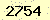 請輸入此驗證碼 : 2754