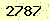 請輸入此驗證碼 : 2787