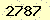 請輸入此驗證碼 : 2787
