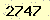 請輸入此驗證碼 : 2747