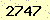 請輸入此驗證碼 : 2747