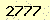 請輸入此驗證碼 : 2777