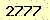請輸入此驗證碼 : 2777