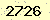 請輸入此驗證碼 : 2726