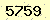 請輸入此驗證碼 : 5759