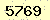 請輸入此驗證碼 : 5769