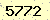 請輸入此驗證碼 : 5772