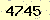 請輸入此驗證碼 : 4745