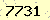 請輸入此驗證碼 : 7731