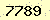 請輸入此驗證碼 : 7789