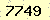 請輸入此驗證碼 : 7749
