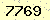 請輸入此驗證碼 : 7769