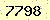 請輸入此驗證碼 : 7798