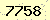 請輸入此驗證碼 : 7758