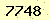 請輸入此驗證碼 : 7748