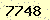 請輸入此驗證碼 : 7748