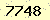 請輸入此驗證碼 : 7748
