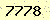 請輸入此驗證碼 : 7778