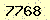 請輸入此驗證碼 : 7768