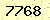 請輸入此驗證碼 : 7768