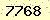 請輸入此驗證碼 : 7768