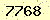 請輸入此驗證碼 : 7768