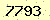請輸入此驗證碼 : 7793