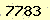 請輸入此驗證碼 : 7783