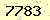 請輸入此驗證碼 : 7783