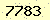請輸入此驗證碼 : 7783