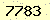 請輸入此驗證碼 : 7783