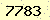 請輸入此驗證碼 : 7783